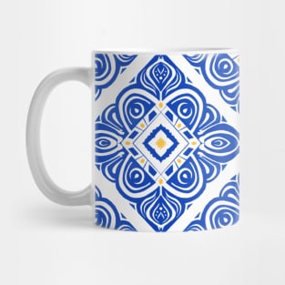 Peacock Accents Tile, crossed Mug